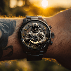Military Image Customized Watch - Personalized Name - Veteran's Commemorative Gift - OLESA