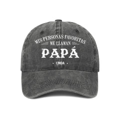 Mis Personas Favoritas Me Llaman - Personalized Name Baseball cap - OLESA