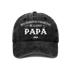 Mis Personas Favoritas Me Llaman - Personalized Name Baseball cap - OLESA
