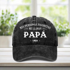 Mis Personas Favoritas Me Llaman - Personalized Name Baseball cap - OLESA