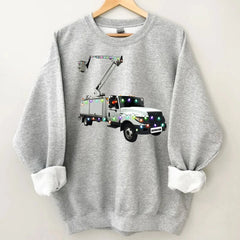 Multiple Colors Of Custom Apparel For Trucks - Warm Sweatshirts With Personalized Name And Different Color Trucker Patterns - A Gift For Friend - OLESA