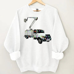 Multiple Colors Of Custom Apparel For Trucks - Warm Sweatshirts With Personalized Name And Different Color Trucker Patterns - A Gift For Friend - OLESA