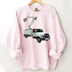 Multiple Colors Of Custom Apparel For Trucks - Warm Sweatshirts With Personalized Name And Different Color Trucker Patterns - A Gift For Friend - OLESA