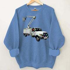 Multiple Colors Of Custom Apparel For Trucks - Warm Sweatshirts With Personalized Name And Different Color Trucker Patterns - A Gift For Friend - OLESA