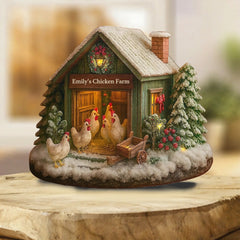 My Chicken Farm - Personalized Custom Shaped Acrylic Plaque - Christmas Ornament - OLESA