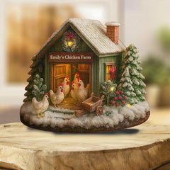 My Chicken Farm - Personalized Custom Shaped Acrylic Plaque - Christmas Ornament - OLESA