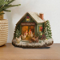 My Chicken Farm - Personalized Custom Shaped Acrylic Plaque - Christmas Ornament - OLESA