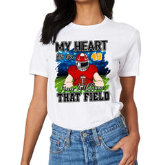 My Heart Is On That Field - Personalised Football Shirts - Gifts for Football Fans - OLESA