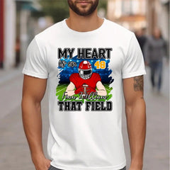 My Heart Is On That Field - Personalised Football Shirts - Gifts for Football Fans - OLESA