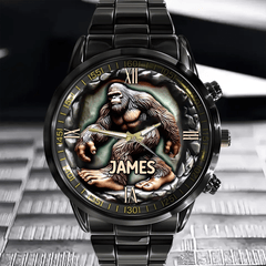 Mystical Creature - Personalized Name Big Gorilla Print Watch - OLESA