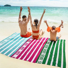Name Custom Classic Stripe Personalized Beach Towel - OLESA