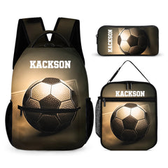 Name Custom Football Glow - in - the - Dark 3D Printed School Backpack - Opening Season Gift for Kids Who Love Football - OLESA