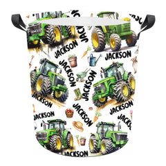 Name Customized Boys Girls Kids Tractor Truck Laundry basket, Gifts for Kids - OLESA