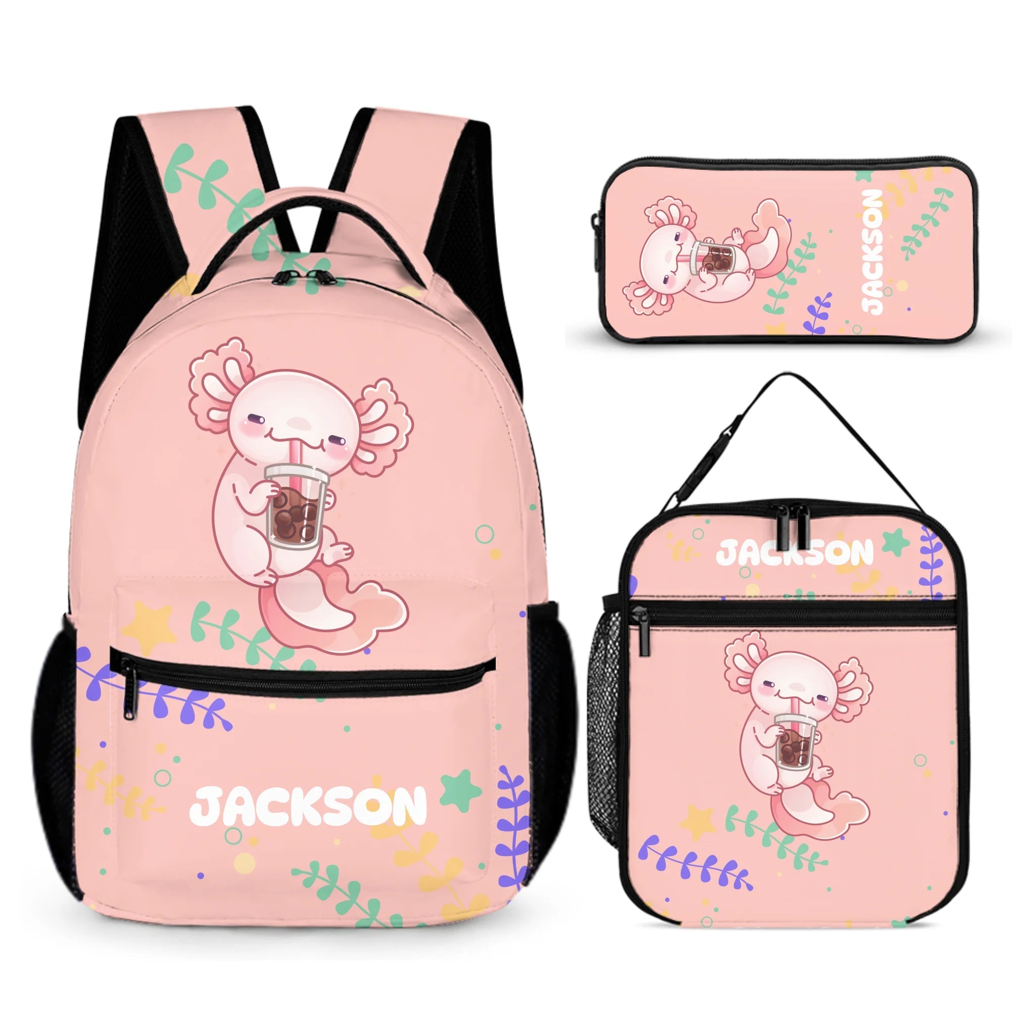 Name Customized Cute Salamander Backpack - School Season Kids Gift - OLESA