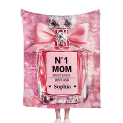 No1 Mom Ever - Personalized Mother Blanket，Mother's Day gift - OLESA