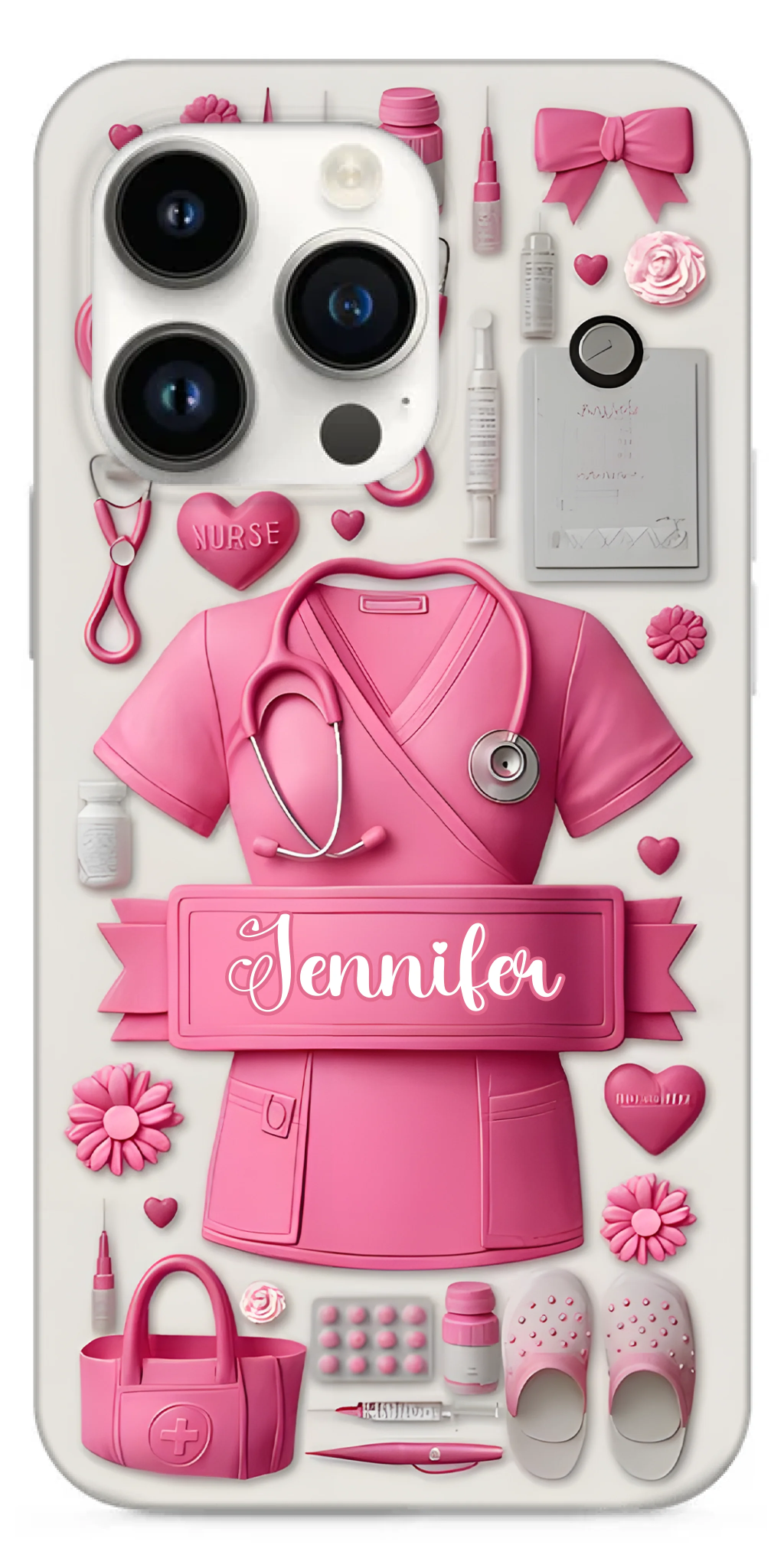 Nursing Is A Work Of Heart - Personalized Nurse Full Print Phone Cases - OLESA
