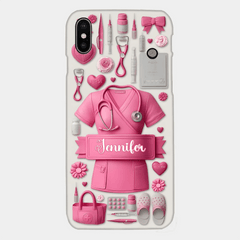 Nursing Is A Work Of Heart - Personalized Nurse Full Print Phone Cases - OLESA