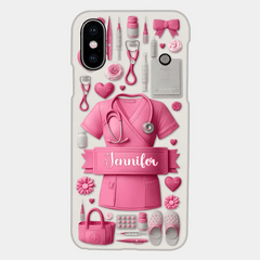 Nursing Is A Work Of Heart - Personalized Nurse Full Print Phone Cases - OLESA
