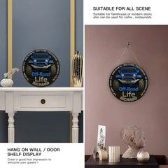 Off Road Car Customized Door Plate - Personalized Name Wooden Sign - OLESA