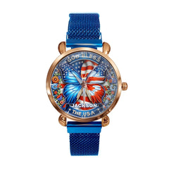 Patriotic Butterfly - Personalized Watch - OLESA