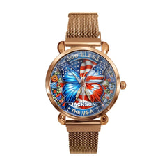 Patriotic Butterfly - Personalized Watch - OLESA