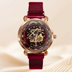 Pearl & Rose Monogram Customized Watch - Personalized Initial And Name - Elegant gift - OLESA