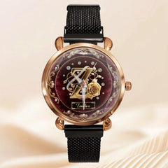 Pearl & Rose Monogram Customized Watch - Personalized Initial And Name - Elegant gift - OLESA