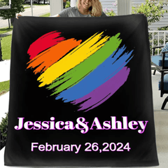 Personalized Blanket, Customized Anniversary Gifts For Couples - OLESA
