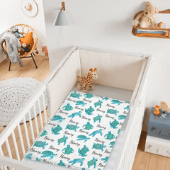 Personalized Blanket with Turtle, Custom Baby Name Blanket for Girl Boy - OLESA