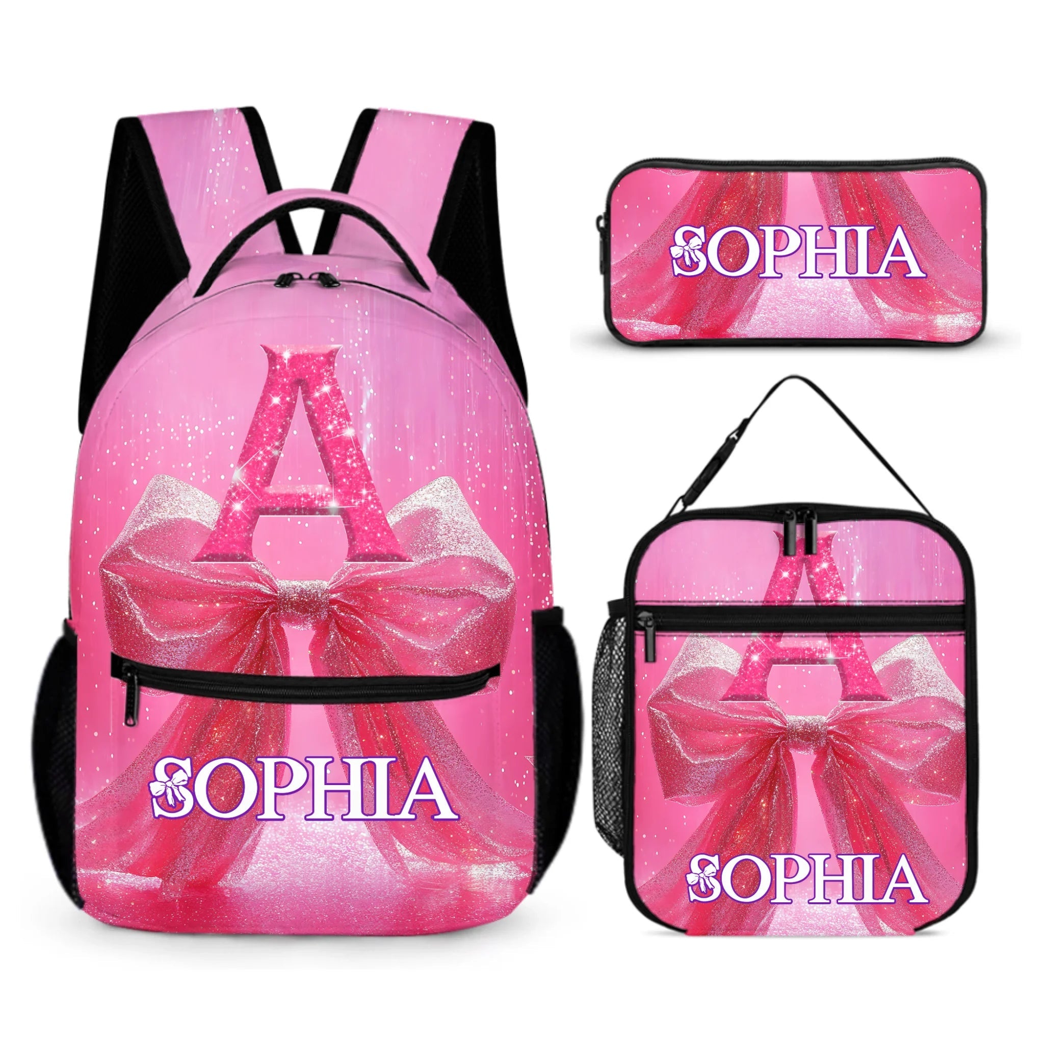 Personalized Colorful Butterfly Name Custom Backpack - A Unique Gift For Girls In The School Season - OLESA