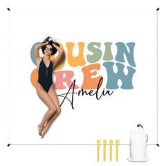 Personalized Cousin Crew Beach Mat - Multi - Color Family Gift for Pool & Beach - OLESA