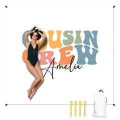 Personalized Cousin Crew Beach Mat - Multi - Color Family Gift for Pool & Beach - OLESA