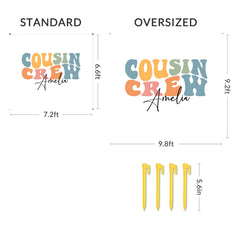 Personalized Cousin Crew Beach Mat - Multi - Color Family Gift for Pool & Beach - OLESA