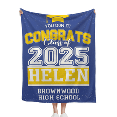 Personalized Custom Graduation Class of 2025 Sign Blanket - OLESA