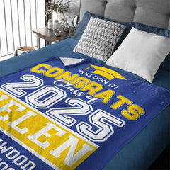 Personalized Custom Graduation Class of 2025 Sign Blanket - OLESA