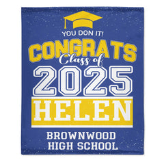Personalized Custom Graduation Class of 2025 Sign Blanket - OLESA