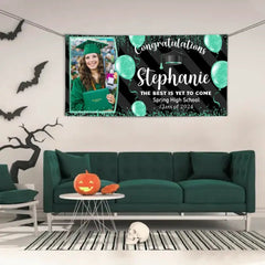 Personalized Custom Light Dot Balloon Graduation Banner, Graduation Decorations - OLESA