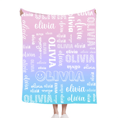 Personalized Custom Name Blanket - Gifts For Family - OLESA