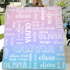 Personalized Custom Name Blanket - Gifts For Family - OLESA