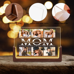 Personalized Custom Photos Picture Frame with LED, Valentines Day Gifts for Mom - OLESA
