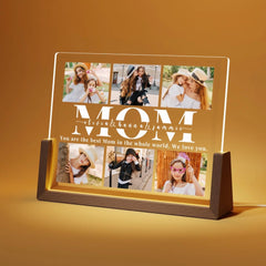 Personalized Custom Photos Picture Frame with LED, Valentines Day Gifts for Mom - OLESA