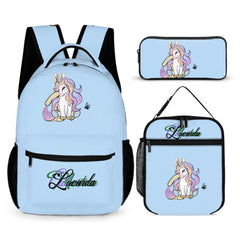Personalized Cute Bunny Animal School Bag Bags - Kids Back to School Gifts - OLESA