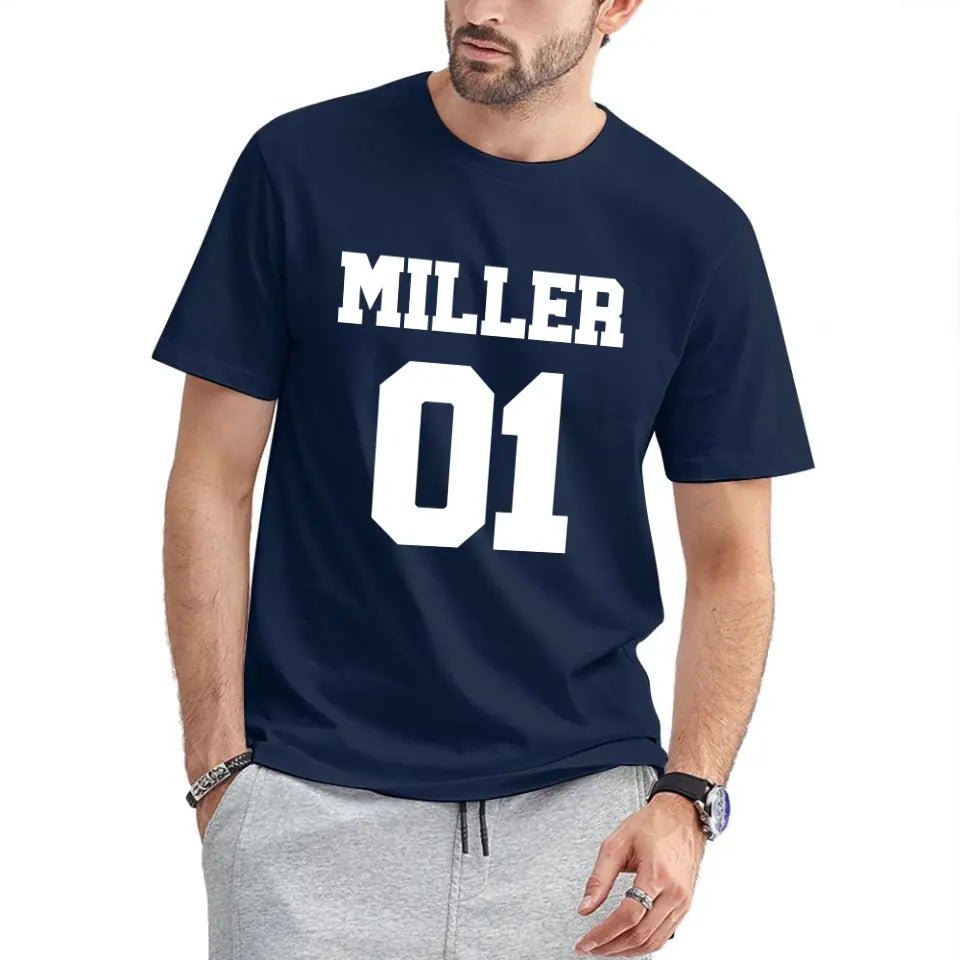 Personalized Dad Shirt With Name, Customized Dad And Son Matching Shirt - OLESA
