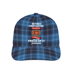 Personalized Firefighter Distressed Washed Cotton Printed Cap - OLESA