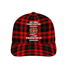 Personalized Firefighter Distressed Washed Cotton Printed Cap - OLESA