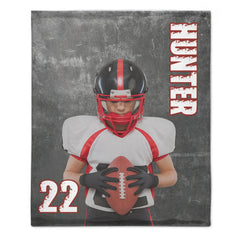 Personalized Football Blanket Custom Sport Gift - Teen Boy Football Gift For NFL Custom Football Blanket With - OLESA