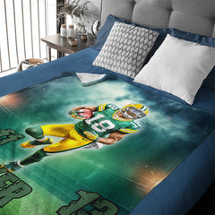 Personalized Football Blanket With Picture Custom Logo Team Blanket Gift For Teen Boy Custom Football Throw For Son Football Coach Gift - OLESA