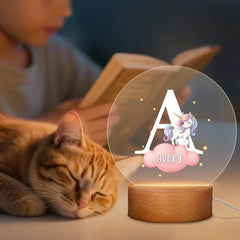 Personalized Forest Animals Night Light with Name – Gift for Kids, Baby Shower, Birthday - OLESA