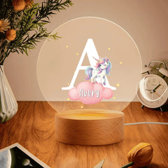Personalized Forest Animals Night Light with Name – Gift for Kids, Baby Shower, Birthday - OLESA