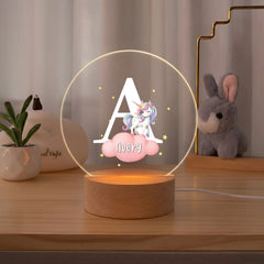 Personalized Forest Animals Night Light with Name – Gift for Kids, Baby Shower, Birthday - OLESA